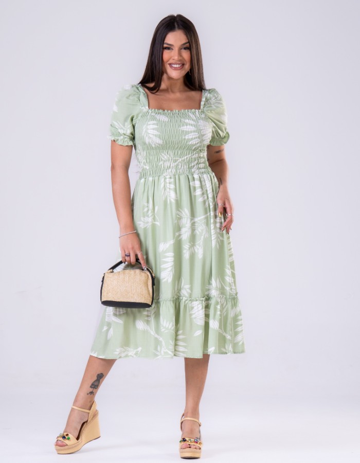 VESTIDO CURTO LASTEX NO PEITO ( TEC. VISCOLINHO )