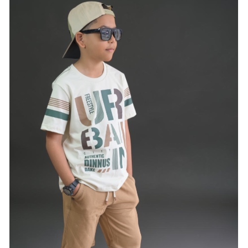 Camisa bege com bermuda capuccino