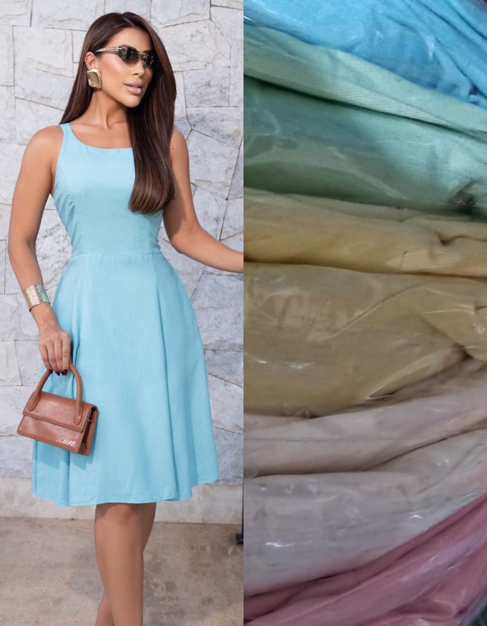 VESTIDO CURTO LISO