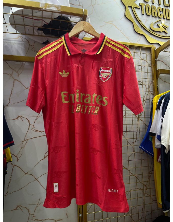 Camisa arsenal jogador vermelha 23/24 