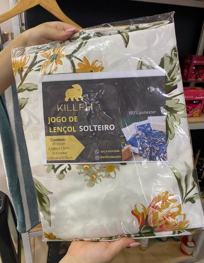 JOGO DE LENÇOL SOLTEIRO 2 PEÇAS