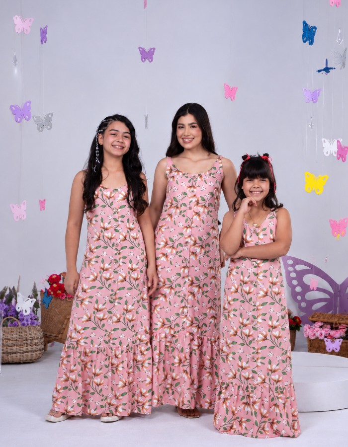 VESTIDO ALÇA COM BOTÕES (TEC. VISCOLINHO)