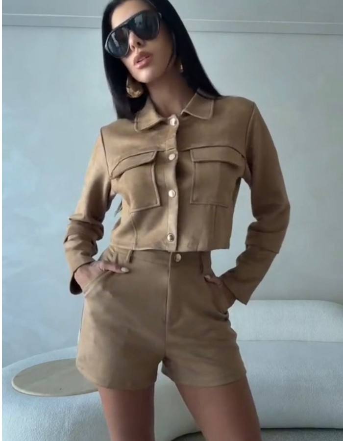 CONJUNTO EM SUEDE PREMIUM GOLD