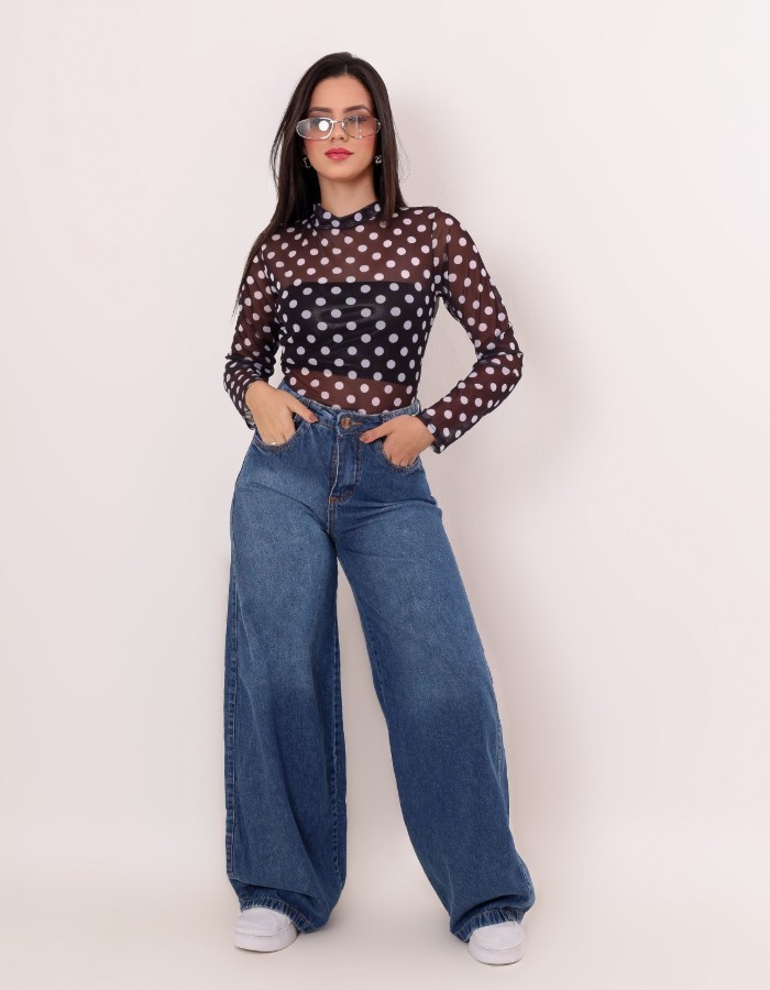 CALÇA BAGGY JEANS (ESCURA)