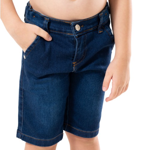 BERMUDA JEANS JUVENIL BOLSO TRADICIONAL MASCULINO