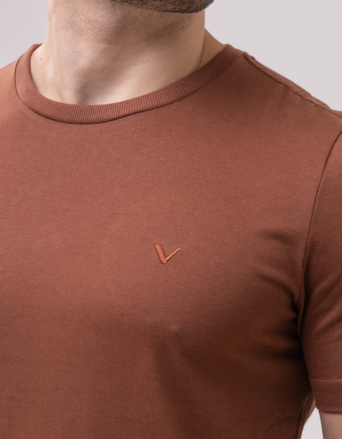 CAMISA MARROM 100% ALGODÃO