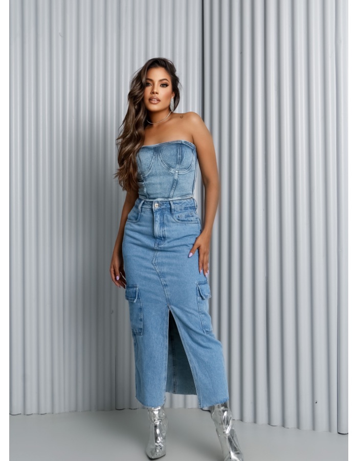 Saia MIDI bolso cargo 