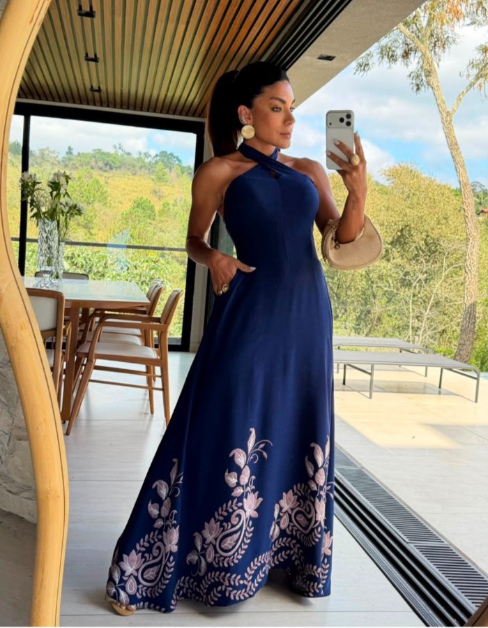 VESTIDO ESTAMPA EXCLUSIVA FORRADO VISCOLINHO