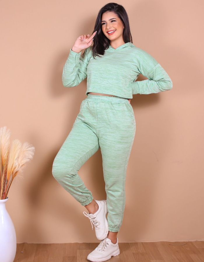 CONJUNTO CALÇA - MESCLA VERDE