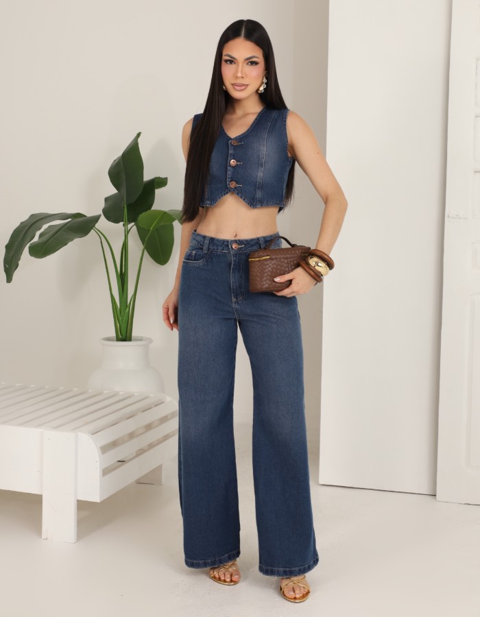 CALÇA SLIM 100%