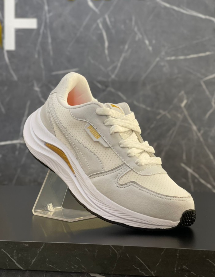 PUMA PREMIER BRANCO/DOURADO