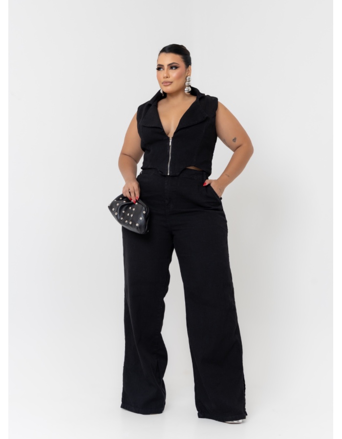 CALÇA WID LEG PRETA