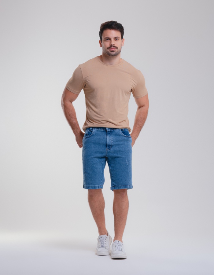 Bermuda jeans claro
