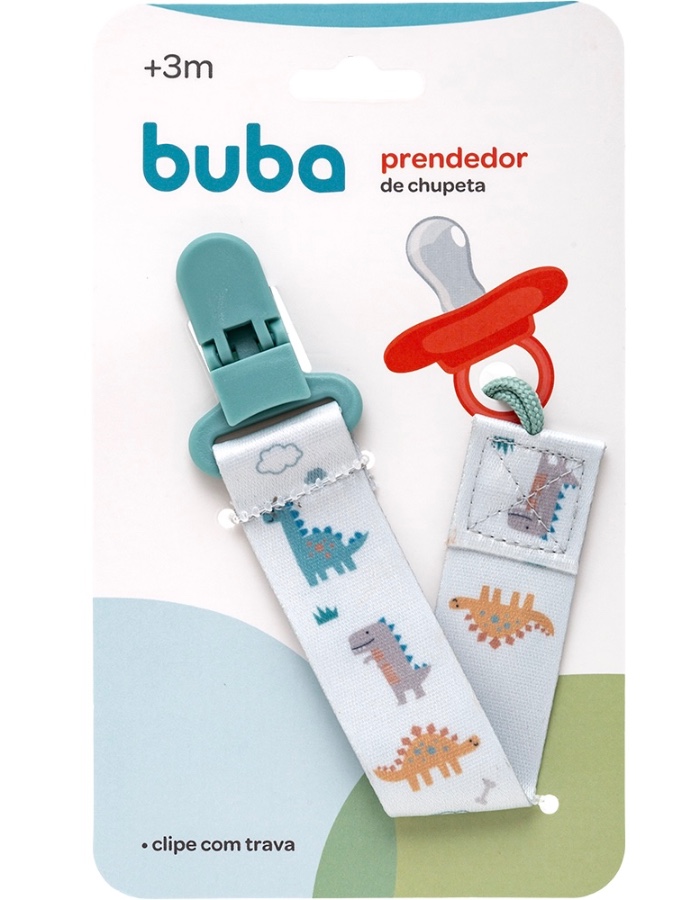 PRENDEDOR DE CHUPETA MAGIC DINO ZOO BUBA 