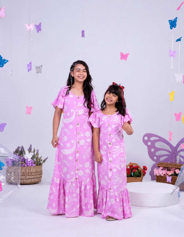 VESTIDO DE MANGA COM BOTÕES (TEC. VISCOLINHO)