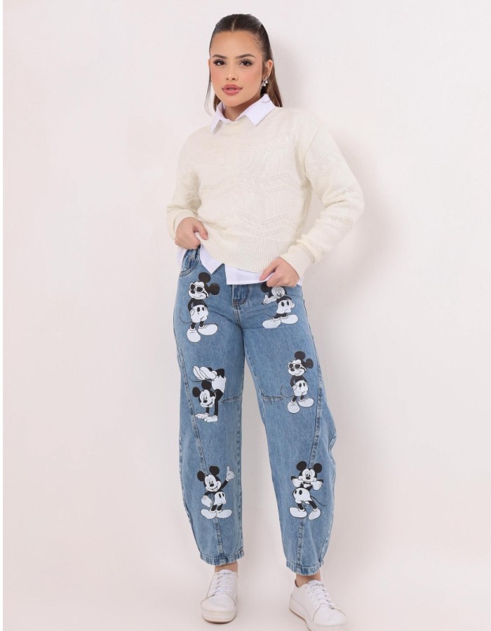 CALÇA JEANS DESGRADEADA