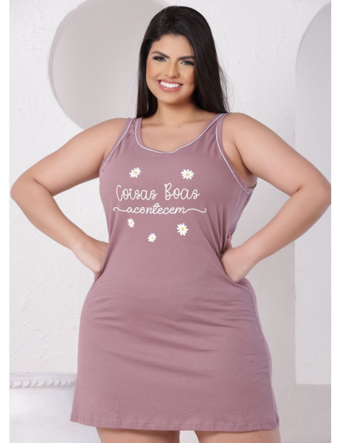 Camisola Alça Larga Plus Size 