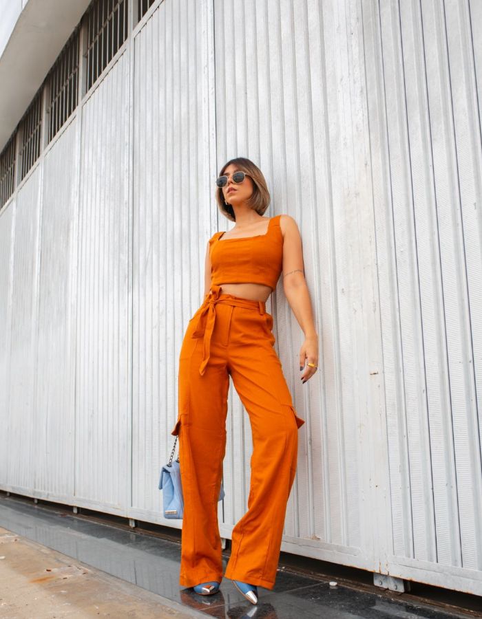 CALÇA CARGO LINHO