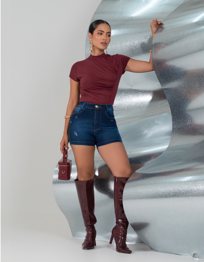 Short meia coxa
