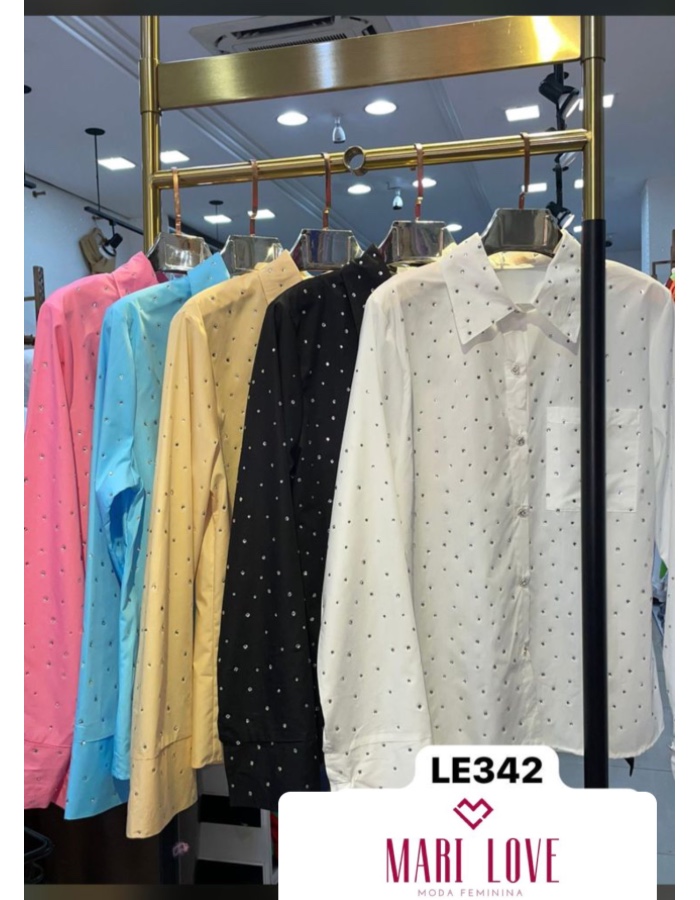 Blusa social brilho 