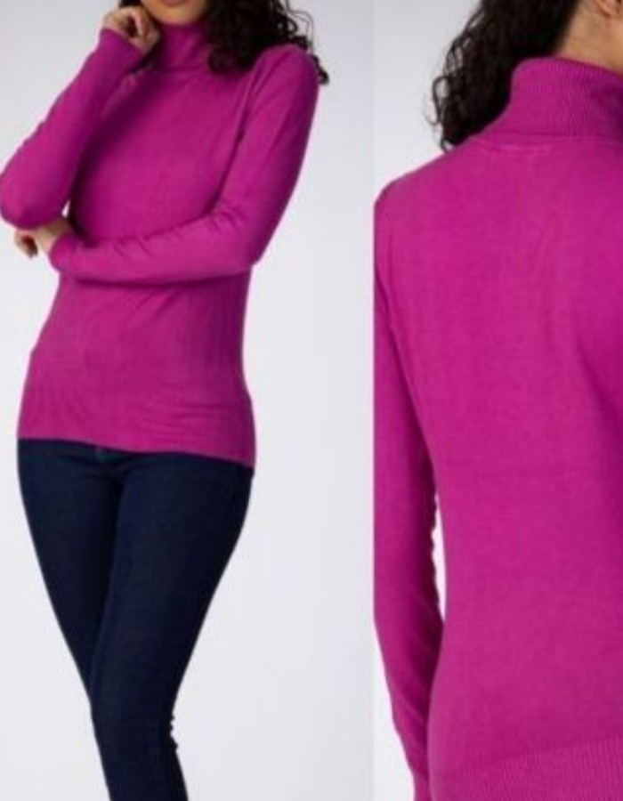 BLUSA GOLA ALTA TRICO MODAL