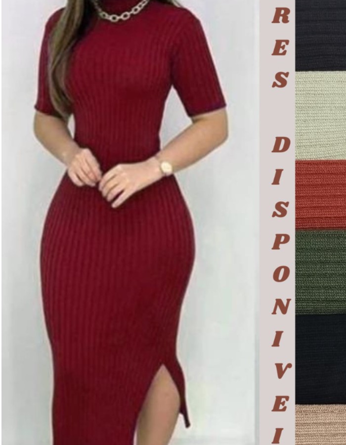 VESTIDO GOLA ALTA