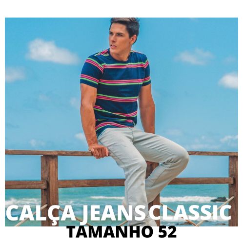 Calça jeans lisa clássic Plus size 