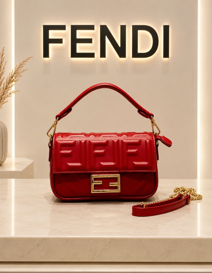  Fendi Baguette FF – Bolsa Premium Importada Luxuosa 