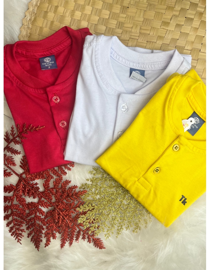CAMISA GOLA PADRE CORES FESTA 