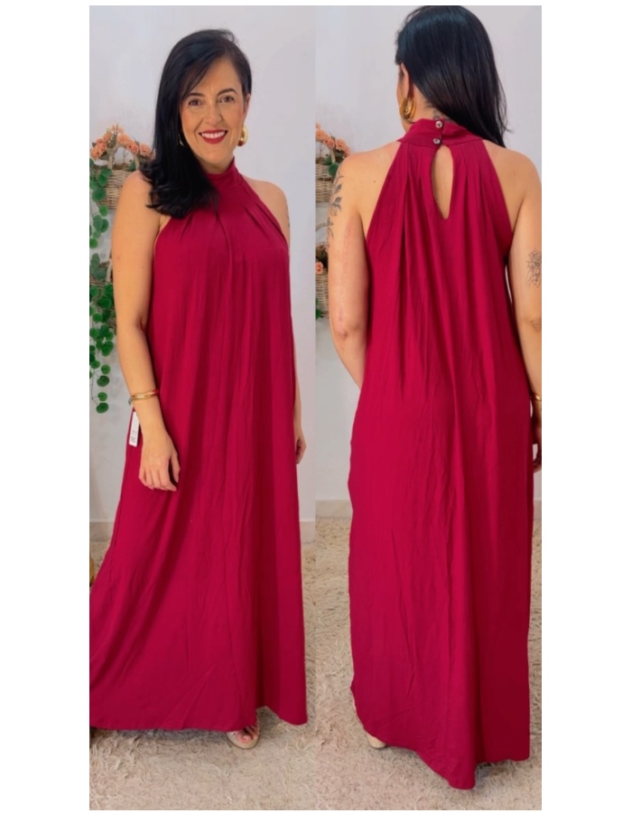 Vestido gola alta 