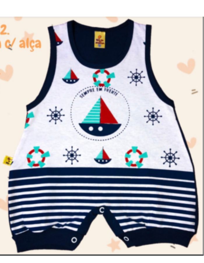 MACACAO CURTO REGATA C/ALÇA 1002 MASC E FEM FRUTO DA MALHA
