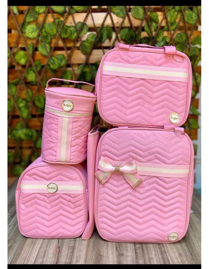 CONJUNTO BOLSA MALA 5 PEÇAS BEBE EMANUEL 
