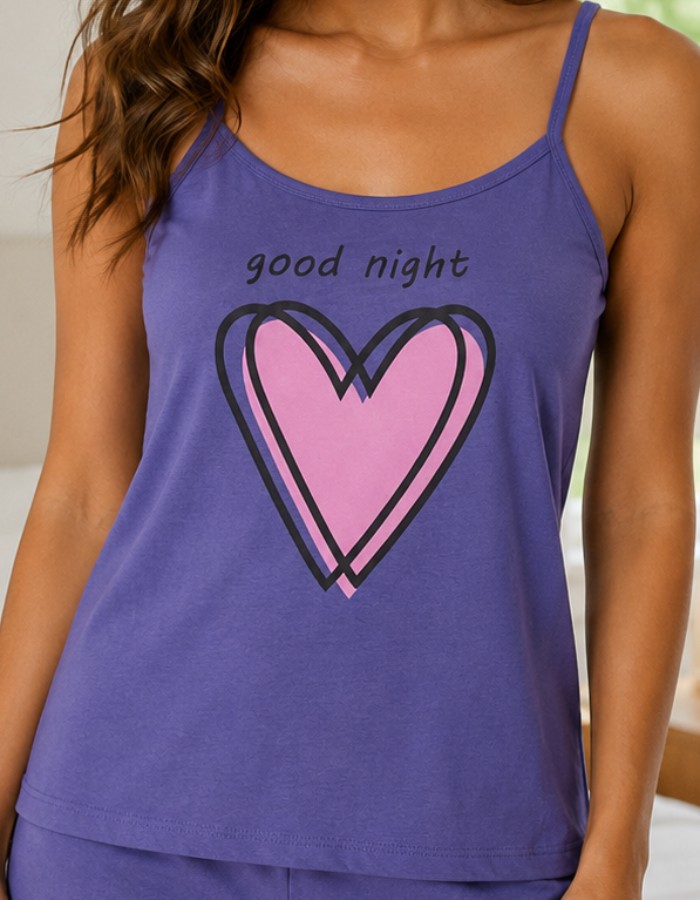 APENAS BLUSA ALÇA-GOOD NIGHT