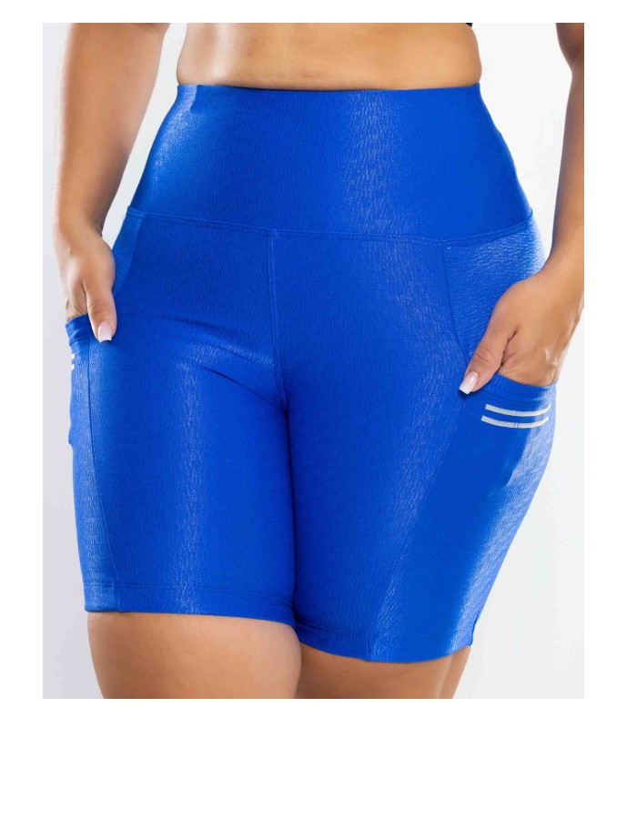SHORT COM BOLSO FIT SHINE