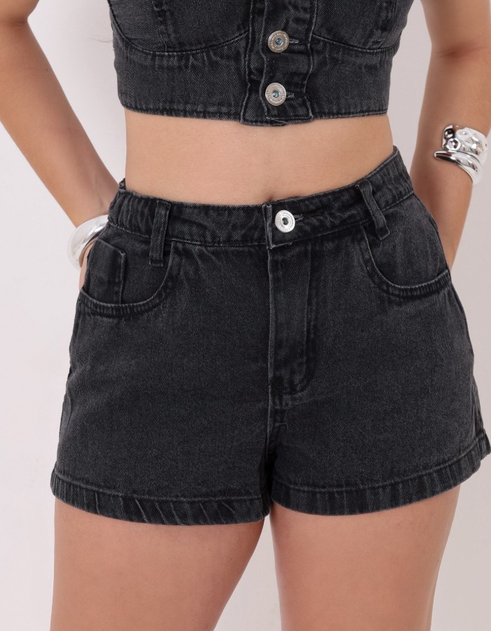 SHORT BLACK DESGRADEADO