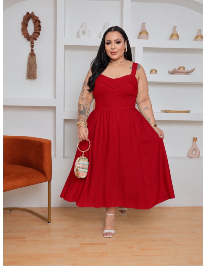 VESTIDO LISO PLUs