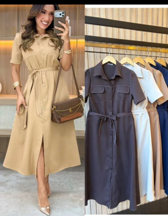 VESTIDO TECIDO ALFAIATARIA