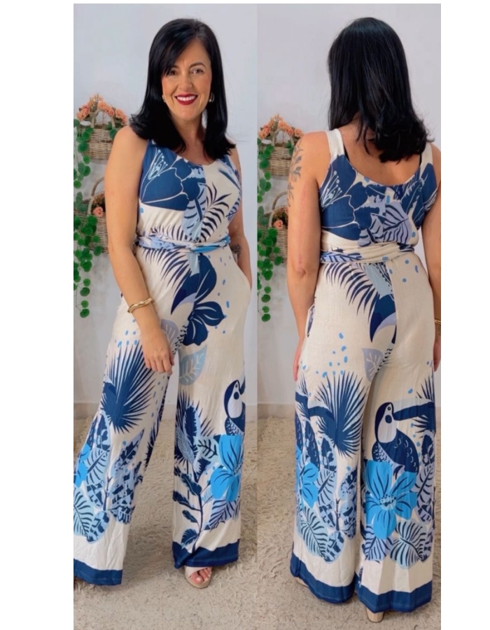 Macacão Pantalona de Alça