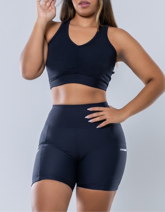 SHORT LISO COM BOLSO 