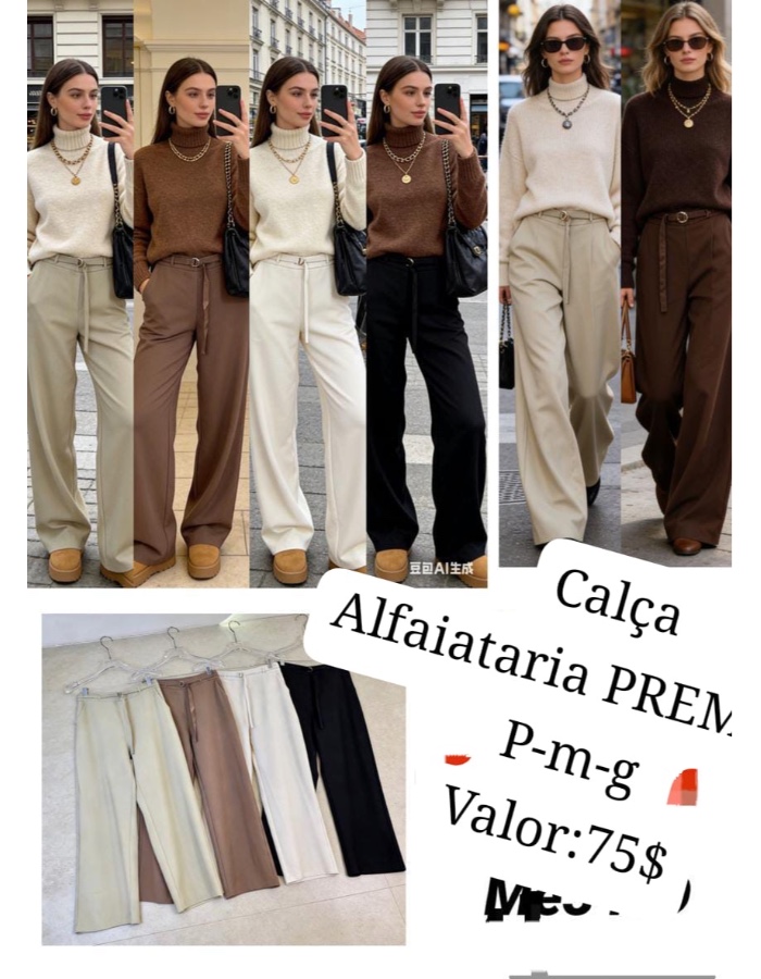 calça alfaiataria premium