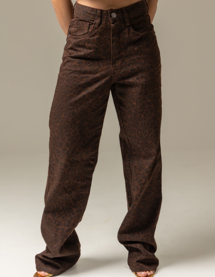 CALÇA WID ANIMAL PRINT BROW