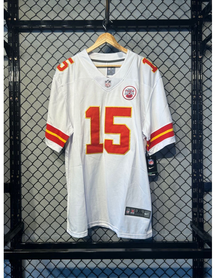 Camisa NFL Kansas City Chiefs Branca Patrick Mahomes n° 15
