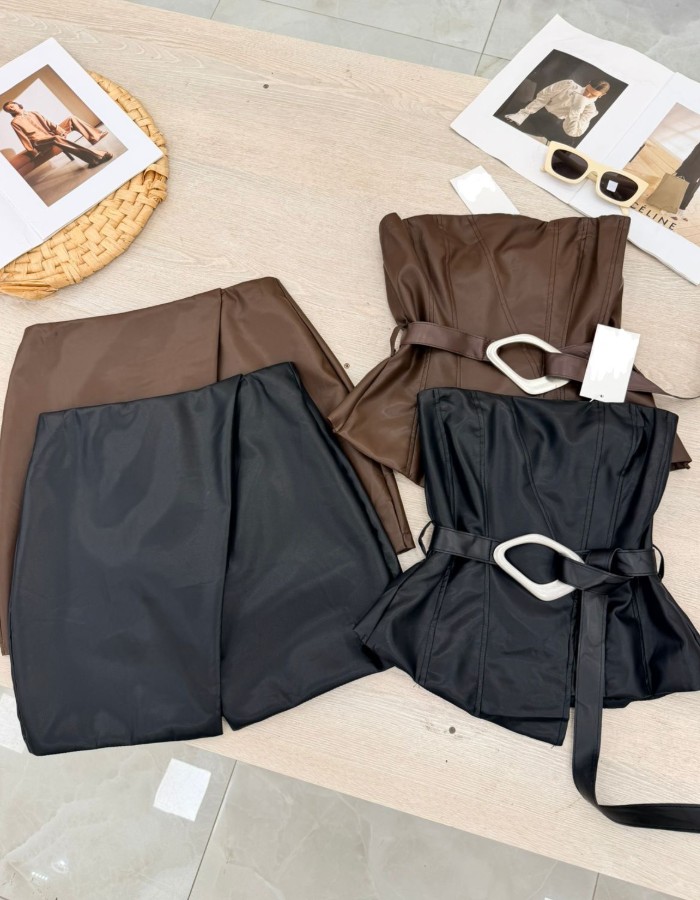 CONJUNTO SAIA COURO S/ ALÇA