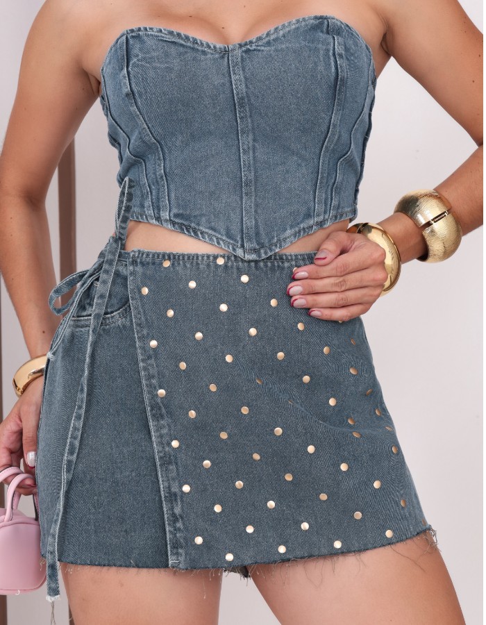 SHORT SAIA DE CORDÃO