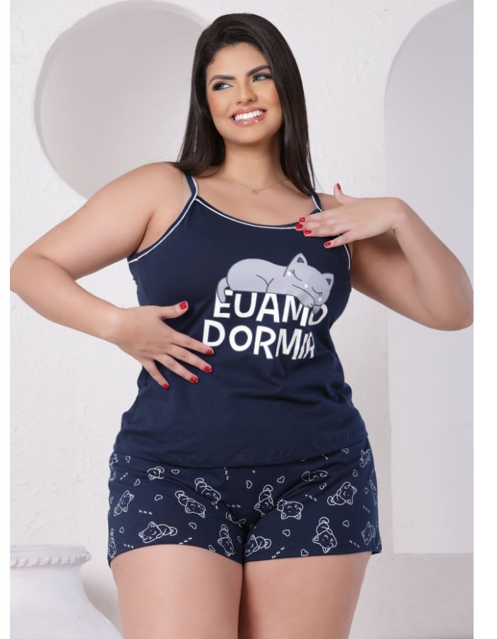 Babydoll Alça Fina Plus Size 