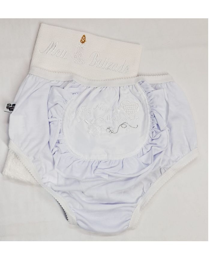 Kit meu batizado c/ Calcinha