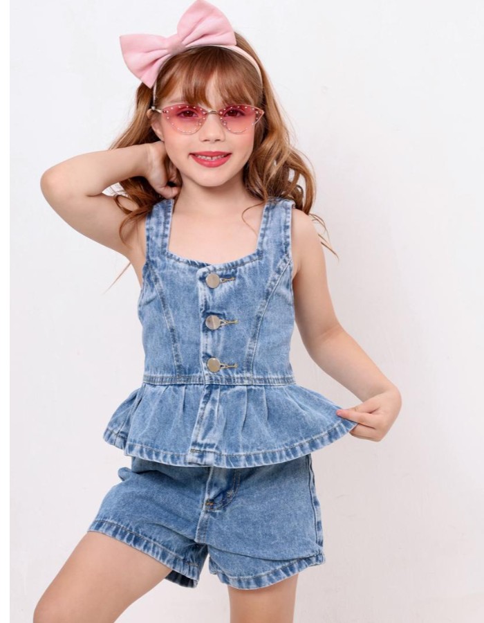 SHORT JEANS INFANTIL DESGRADEADO 