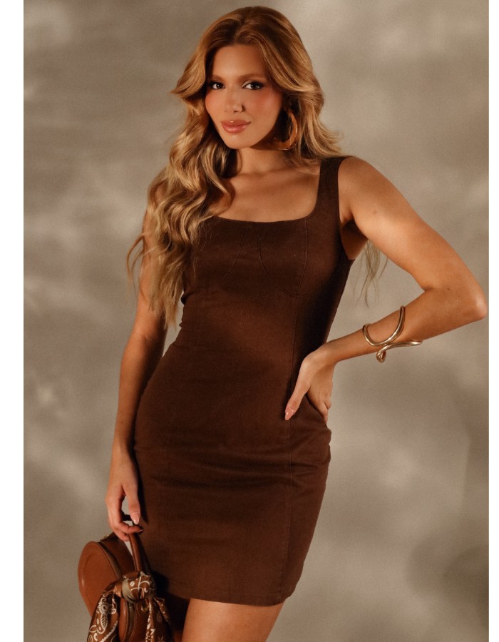 vestido brown