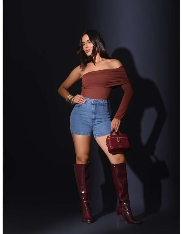 Short meia coxa