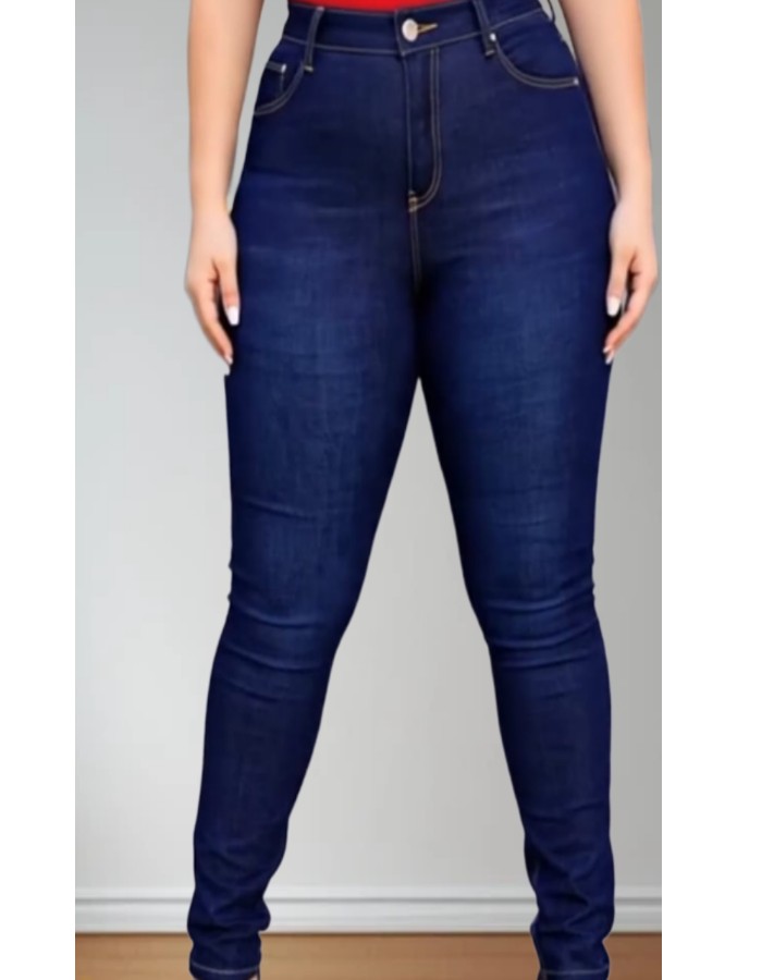 CALÇA FEMININA PLUS SIZE AZUL MÉDIO